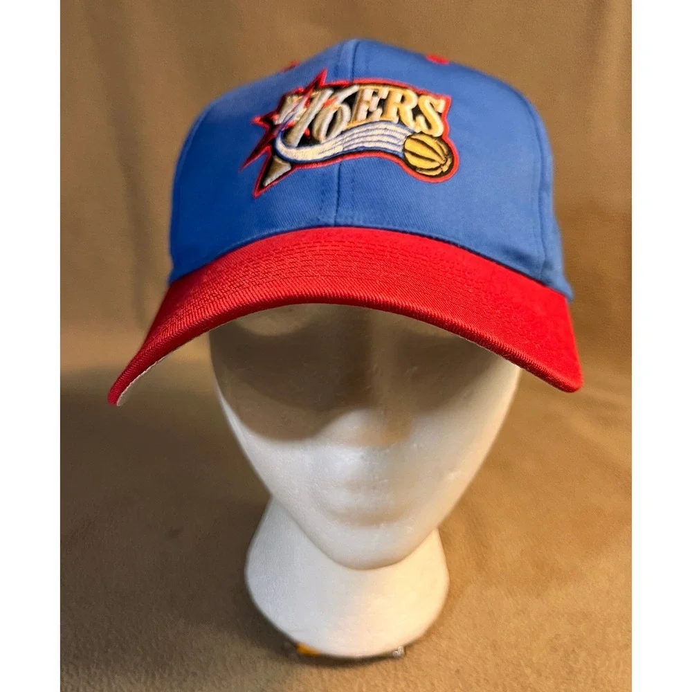 Philadelphia 76ers Snapback Hat Blue Red NBA Basketball Retro Logo Cap